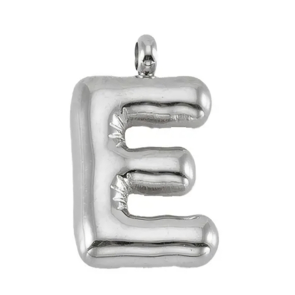 Initial E Pendant Stainless Steel - Picture 1 of 11